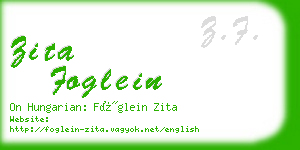 zita foglein business card